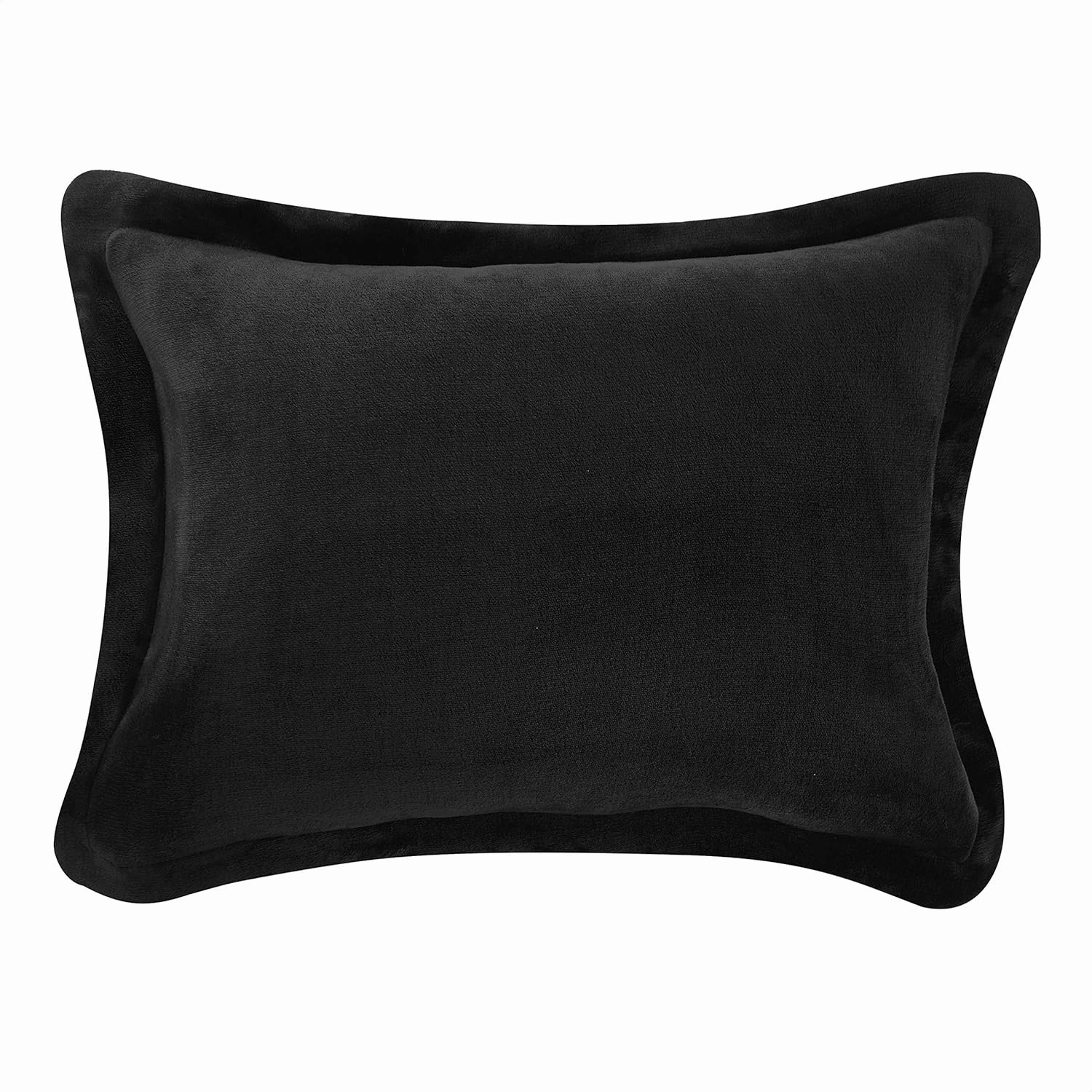 Amazon Basics 3 Piece Bedding Set, Micromink Sherpa, Ultra-Soft, Warm All Season Comforter, King, Black, Solid