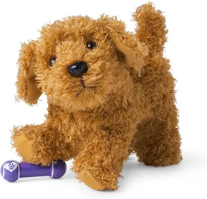 American Girl Truly Me 18-inch Doll Pet Daffodil Doodle Dog with Magnetic Mouth to Hold Her Barbell Toy, For Ages 6 