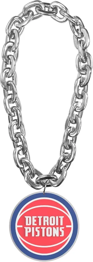 aminco Detroit Pistons Fan Chain, Silver