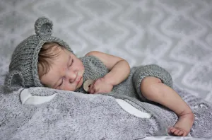 Anano Newborn 19 Inch Silicone Reborn Baby Dolls Full Body Soft Silicone Baby Dolls Anatomically Correct Baby Boy Doll Reborn Baby That Look Real Veins for Kids (Gray Sweater-Levi)