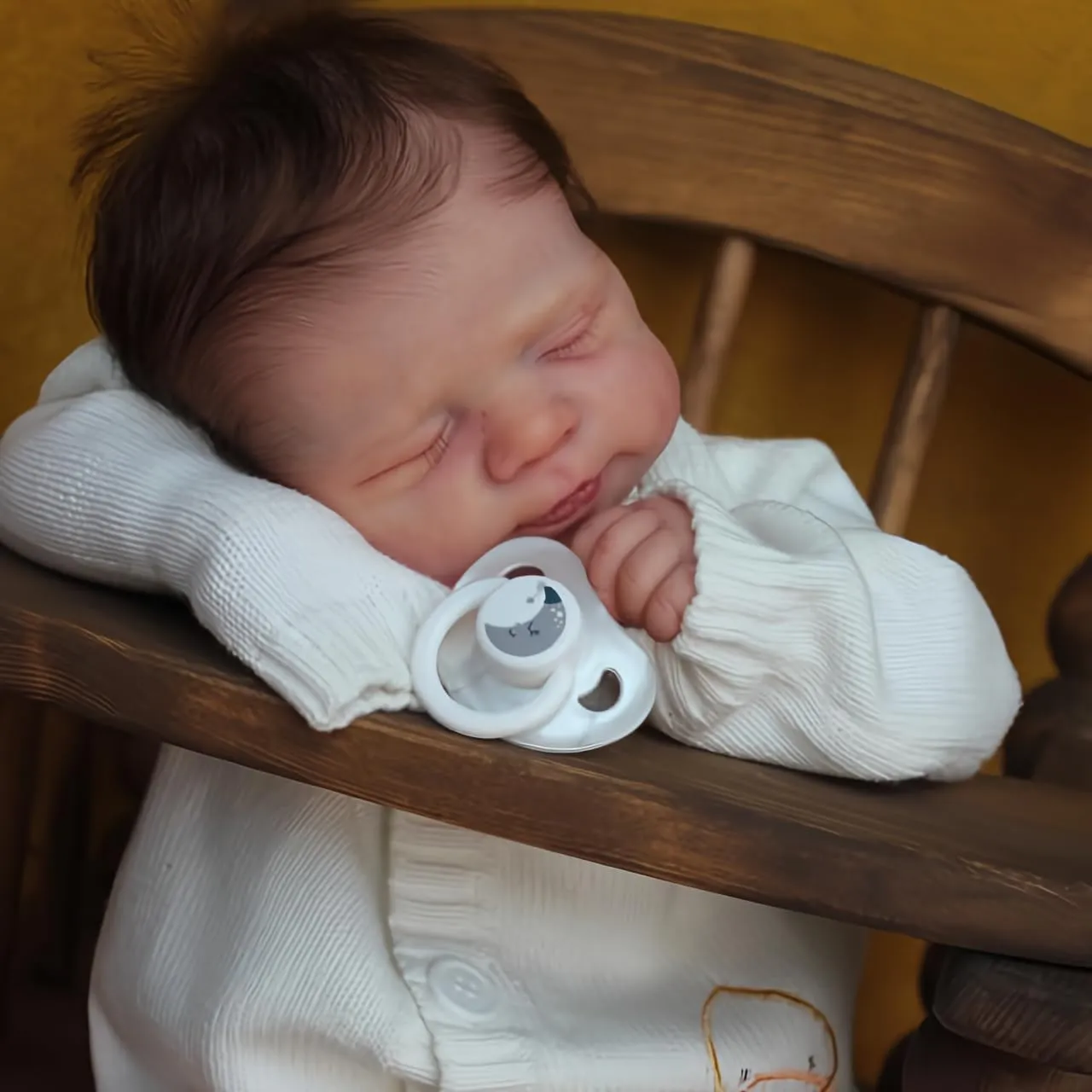 Anano Realistic Reborn Baby Dolls Boy 18 Inch Real Life Size Baby Doll Like A Real Baby Soft Skin Handmade Lifelike Fake Feel Real Preemie Baby Doll Gift for Toddlers
