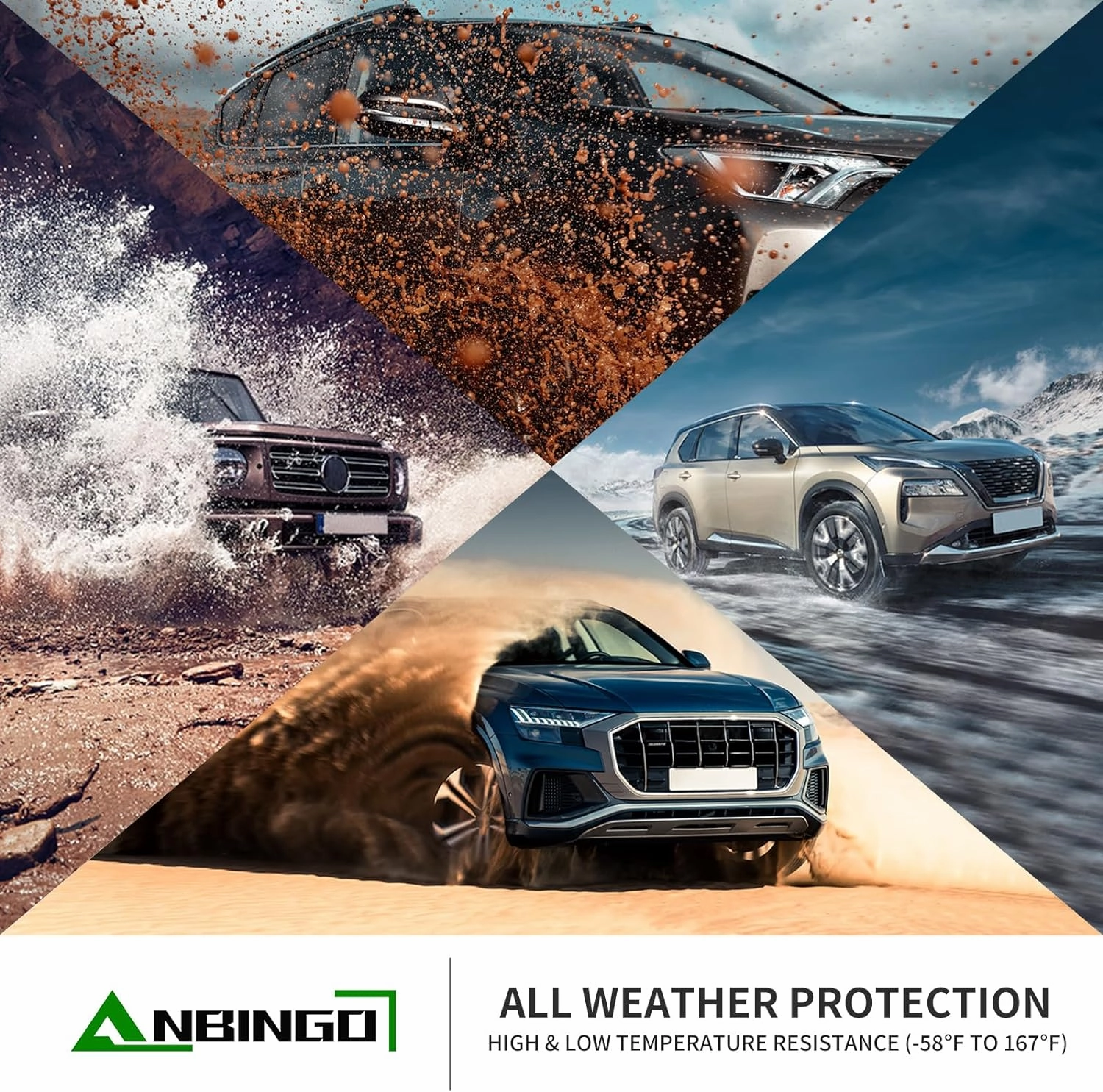 ANBINGO® Floor Mat & Cargo Liner for 2012-2016 CRV, LX | SE | EX (Without Subwoofer Under The Passenger Seat) Waterproof Car Mats, All Weather TPE Floor Liners, Front & Rear Row & Trunk Mat, CR-V