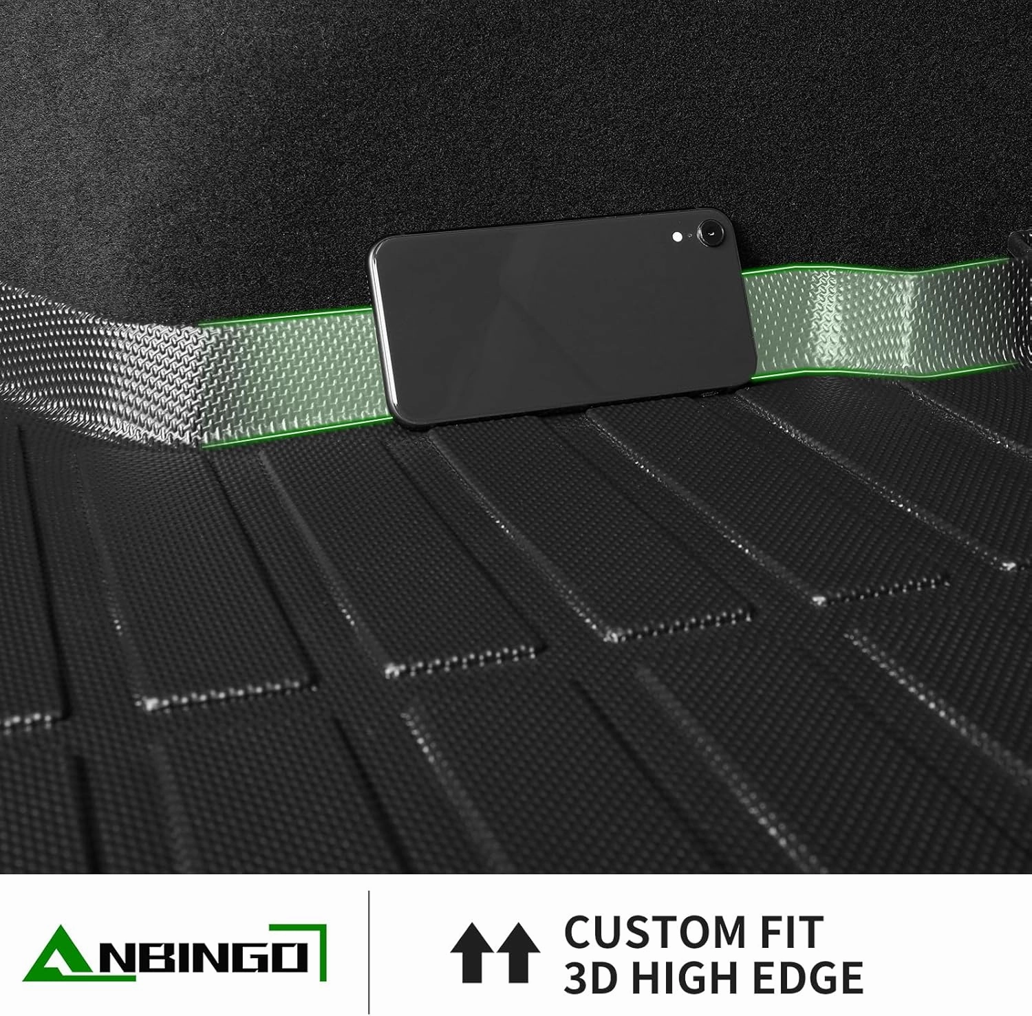 ANBINGO® Floor Mat & Cargo Liner for 2012-2016 CRV, LX | SE | EX (Without Subwoofer Under The Passenger Seat) Waterproof Car Mats, All Weather TPE Floor Liners, Front & Rear Row & Trunk Mat, CR-V
