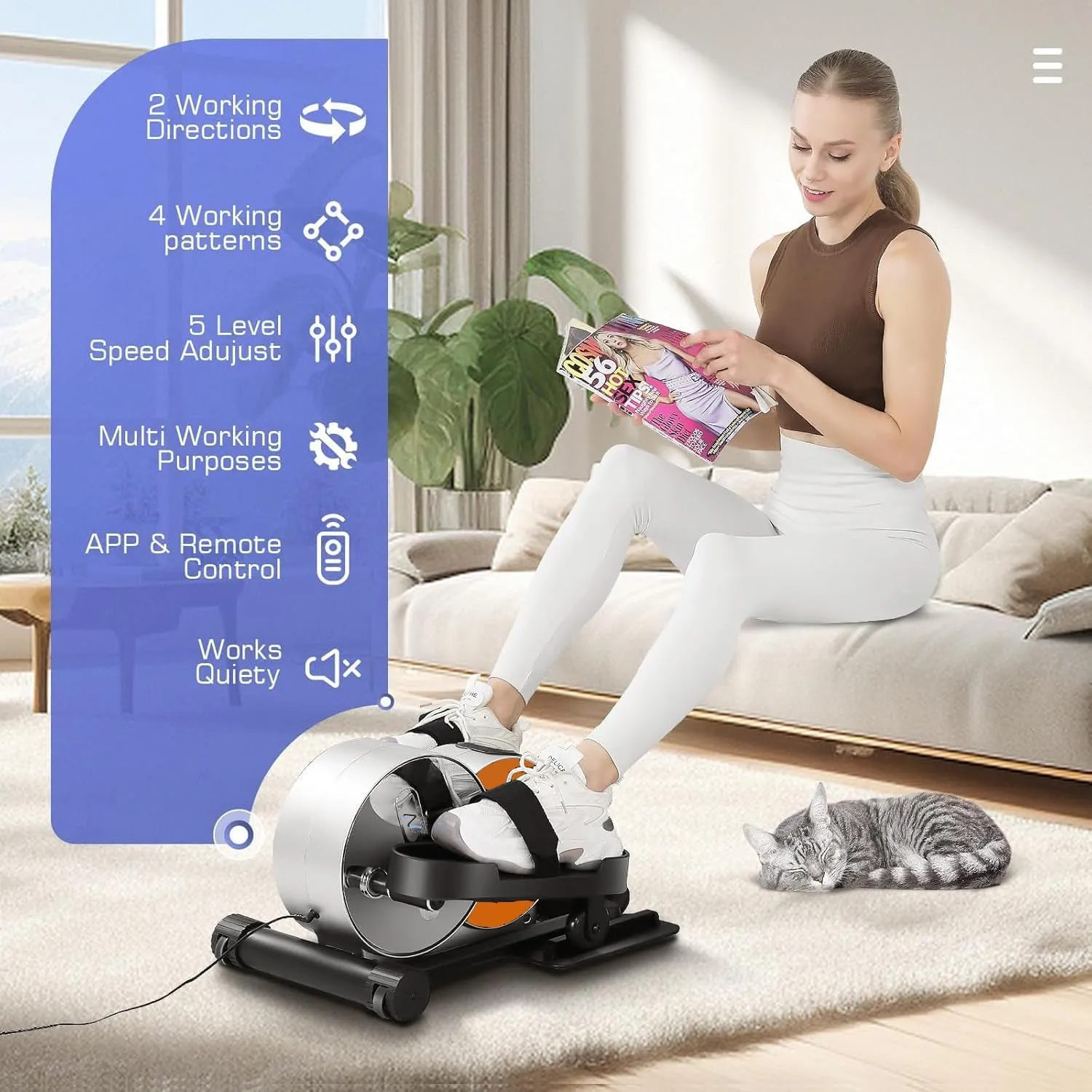 ANCHEER Under Desk Elliptical Machine Transform Your Life - High-End, Portable, Mini Leg Exerciser While Sitting. Perfect for Seniors, No Noise. Ideal Gift for Family As Seen on TV