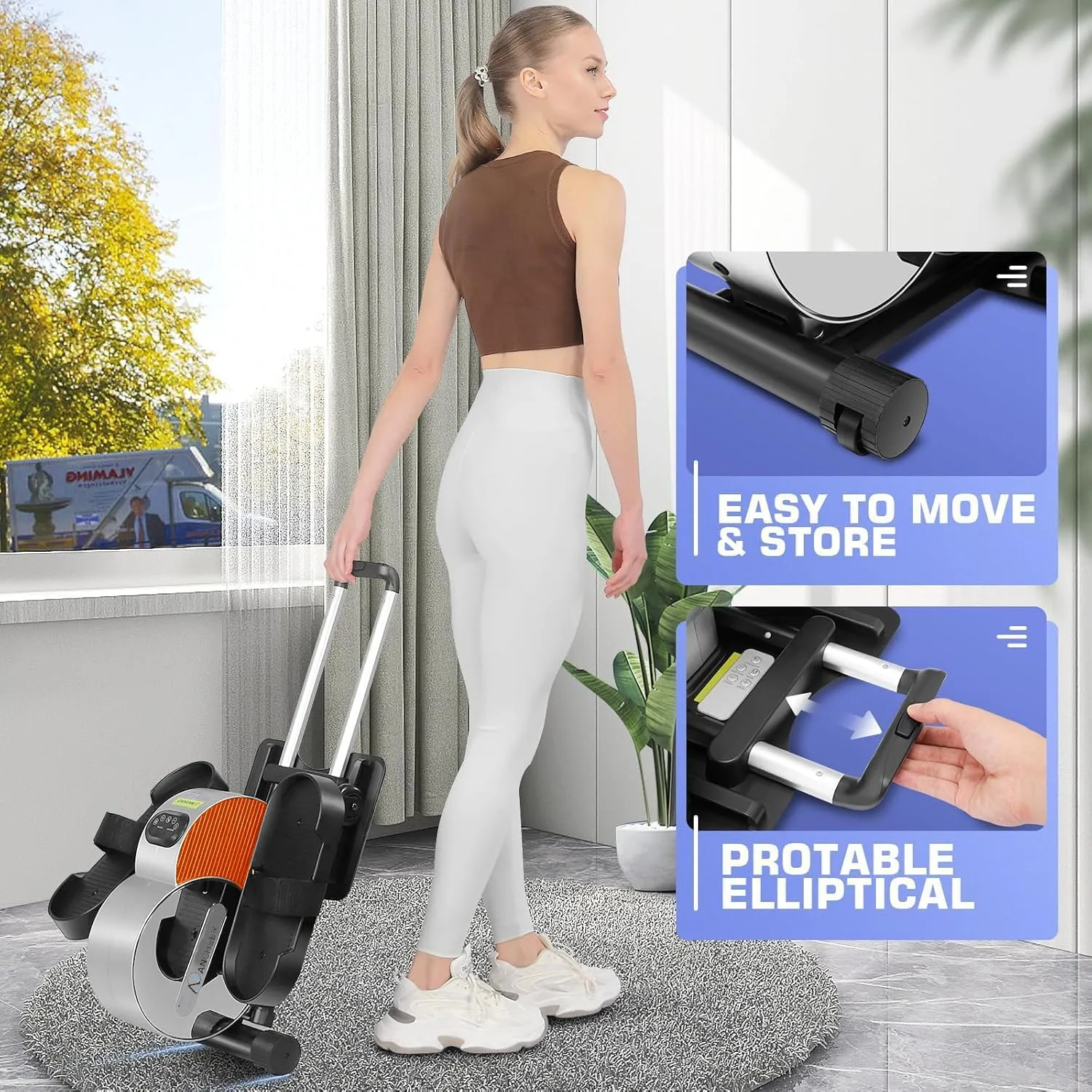 ANCHEER Under Desk Elliptical Machine Transform Your Life - High-End, Portable, Mini Leg Exerciser While Sitting. Perfect for Seniors, No Noise. Ideal Gift for Family As Seen on TV