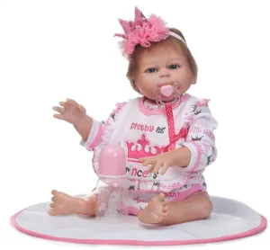Angelbaby Silicone Full Body Reborn Baby Dolls Twins Boy and Girl Realistic 20 inch Anatomically Correct Newborn Size Bebe Look Real Washable Toys for Toddler Doll House 2 PCS