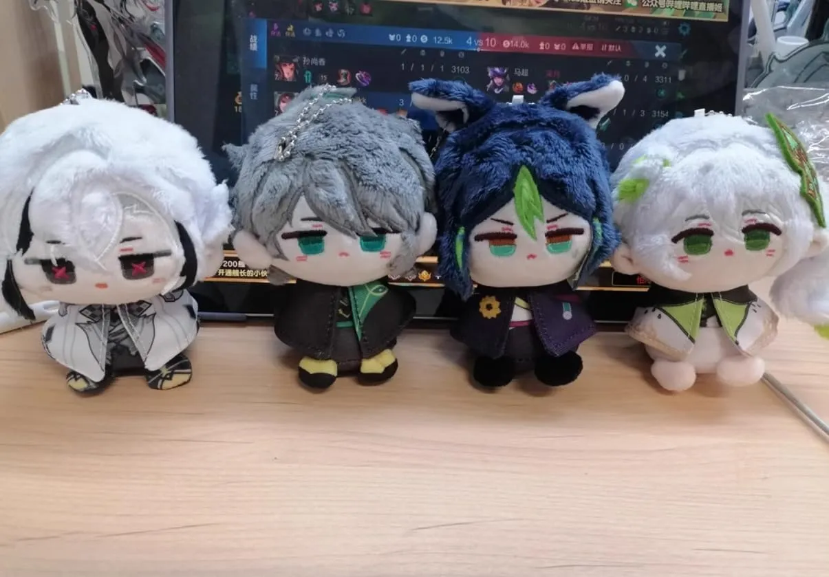 Anime Cute 10cm Sitting Plush Dolls Toys Cosplay Bag Pendant Gift