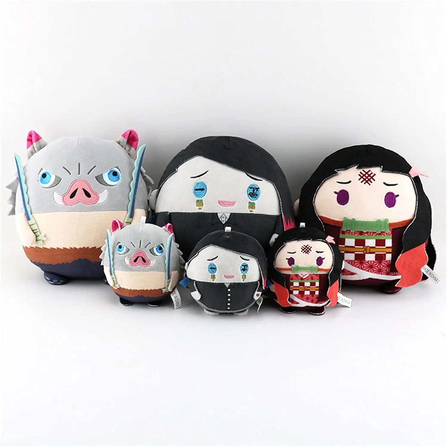 Anime Plush Doll Toy Tanjirou Nezuko Stuffed Plushie Figures Keychain Decoration Kids Gifts Halloween Cosplay Props (Hashibira Inosuke, 20cm/7.87inch)