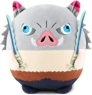 Anime Plush Doll Toy Tanjirou Nezuko Stuffed Plushie Figures Keychain Decoration Kids Gifts Halloween Cosplay Props (Hashibira Inosuke, 20cm/7.87inch)