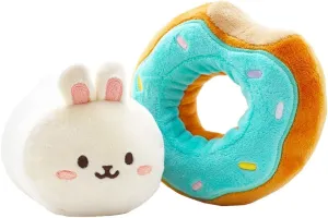Anirollz Stuffed Animal Plush Toy – 6" Small Donut Doll |Soft, Squishy, Warm, Cute, Comfort, Safe | Birthday Pillow with Kawaii Bunny Rabbit in Mint Donut Bunniroll