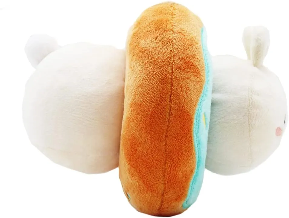 Anirollz Stuffed Animal Plush Toy – 6" Small Donut Doll |Soft, Squishy, Warm, Cute, Comfort, Safe | Birthday Pillow with Kawaii Bunny Rabbit in Mint Donut Bunniroll
