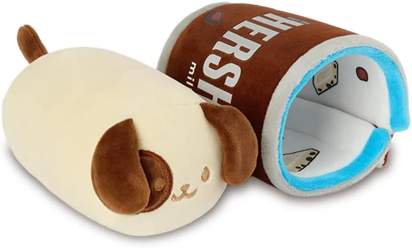 Anirollz Stuffed Animal Plush Toy - Official Hershey Chocolate Toy Blanket Outfitz Doll | Soft, Squishy, Warm, Cute, Comfort, Safe| Pillow with Dog - Valentine's Day Gift 6" Puppiroll