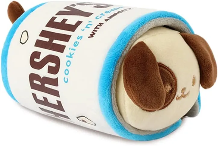 Anirollz Stuffed Animal Plush Toy - Official Hershey Chocolate Toy Blanket Outfitz Doll | Soft, Squishy, Warm, Cute, Comfort, Safe| Pillow with Dog - Valentine's Day Gift 6" Puppiroll