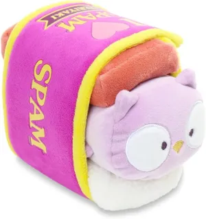Anirollz Stuffed Animal Plush Toy - Official SPAM Musubi Blanket Outfitz Doll | Soft, Squishy, Warm, Cute, Comfort, Safe| Pillow with Owl - Birthday Decorations Graduation Gift 6" Owlyroll