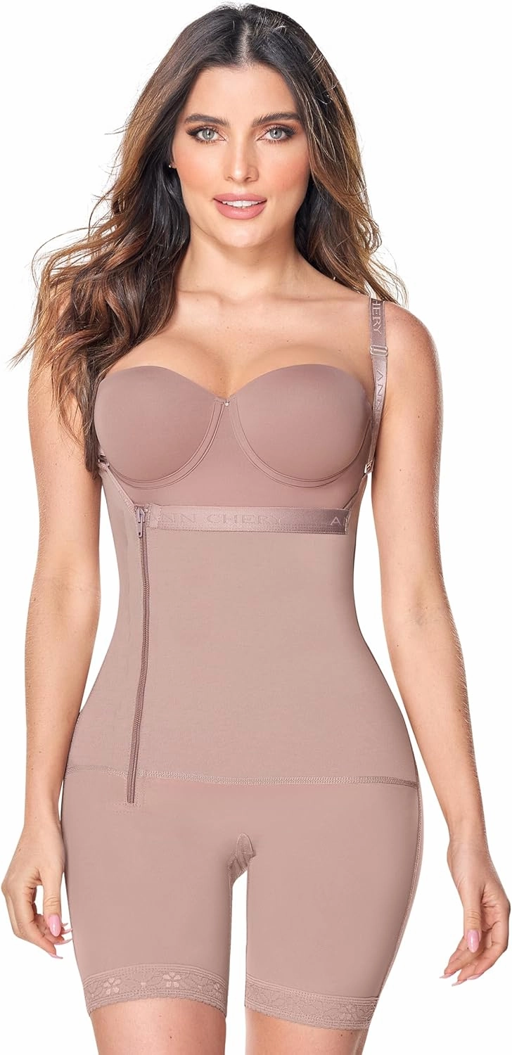 Ann Chery 5148 Shapewear for Women, Colombian Faja, Medium Leg, Tummy Control, Adjustable Straps, Postsurgical, Daily Use