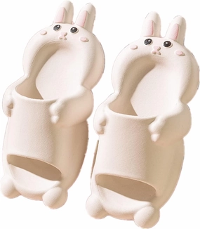 Aoakva Kawaii Slippers Kawaii Clogs Mules for Girls Women Cute Bunny/Bear Summer Shower Slippers Non-Slip Beach Shoes EVA Soft
