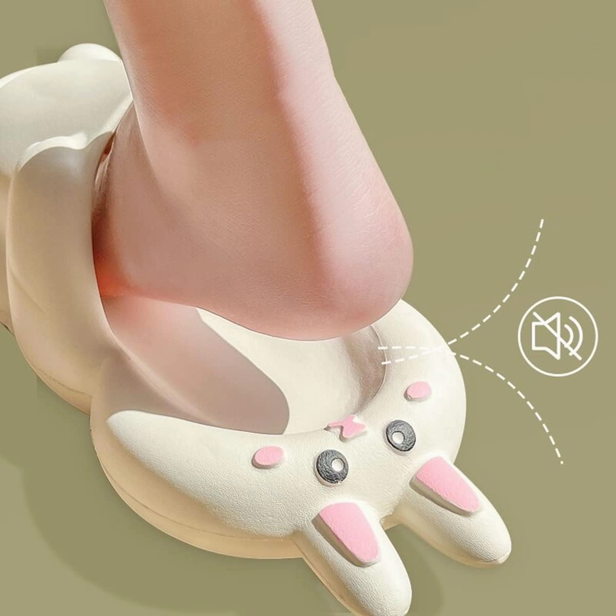 Aoakva Kawaii Slippers Kawaii Clogs Mules for Girls Women Cute Bunny/Bear Summer Shower Slippers Non-Slip Beach Shoes EVA Soft