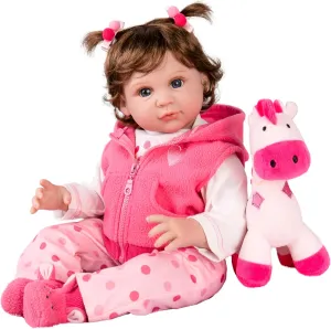 Aori Reborn Baby Girl Dolls - 22 Inch Realistic Lifelike Newborn - Handmade Soft Vinyl Girl Doll with Feeding Accessories | Weighted Cuddly Baby Toddler Gift Set for Kids 3 