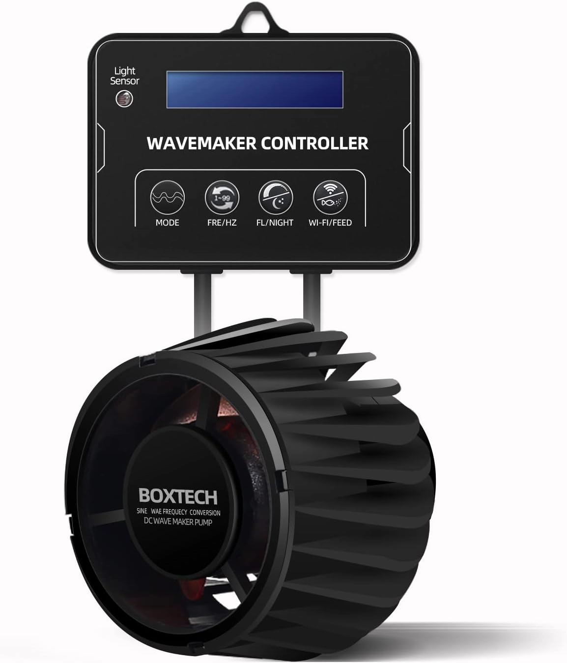 Aquarium Wave Maker With Controller, 3400 GPH DC Circulation Pump, Ultra-Quiet Fish Tank Powerhead with Magnetic Mount Suction for 60-120 Gal Freshwater Saltwater Tank