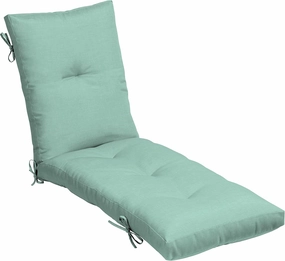 Arden Selections Outdoor Plush Modern Tufted Chaise Cushion, 76 x 22, Water Repellent, Fade Resistant, Tufted Cushion for Chaise Lounger 76 x 22, Aqua Leala