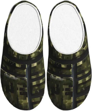 Army Digital Camouflage print Men's Women's Slippers Comfort Closed Toe House Shoes Fall Winter Home Slippers Indoor Scuff