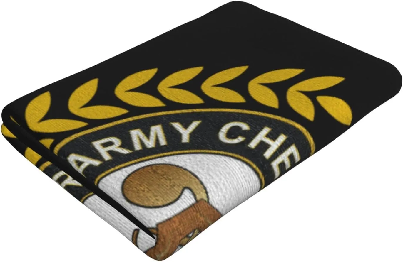 Army Veteran Chemical Corps Beach Towel 27.5x55 Inches - Ultra Soft Quick Dry Sand Towel, Lightweight Large Bath Towel for Pool, Summer, Travel