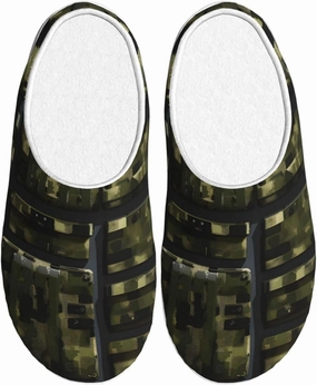 Army Digital Camouflage print Men's Women's Slippers Comfort Closed Toe House Shoes Fall Winter Home Slippers Indoor Scuff