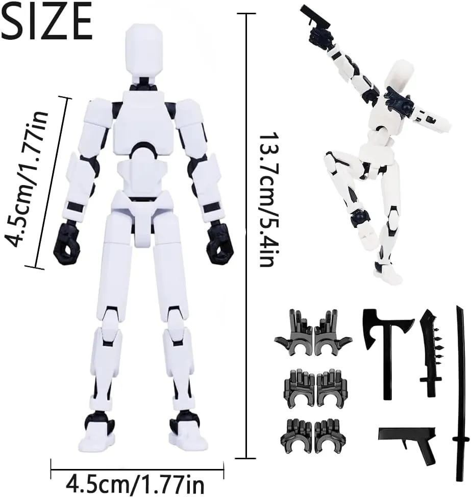 Assembly Completed-Titan 13 Action Figures, Upgrade Nova 13 Action Figure, Dummy Robot 13 Action Figure Set,3D Robot Figure for Children's Day Birthday Gifts (Assembly Completed-9PCS)