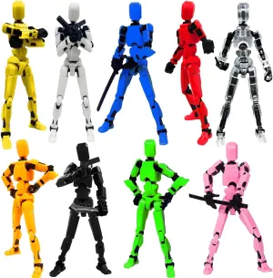 Assembly Completed-Titan 13 Action Figures, Upgrade Nova 13 Action Figure, Dummy Robot 13 Action Figure Set,3D Robot Figure for Children's Day Birthday Gifts (Assembly Completed-9PCS)