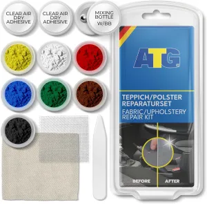 ATG Upholstery Repair Kit - Car Seat Repair Kit Fabric - Fabric Repair Kit - Carpet Repair Kit - Car Seat Patch - Burn Hole Repair Kit Car - Sofa Repair Kit - Car Seat Leather Repair