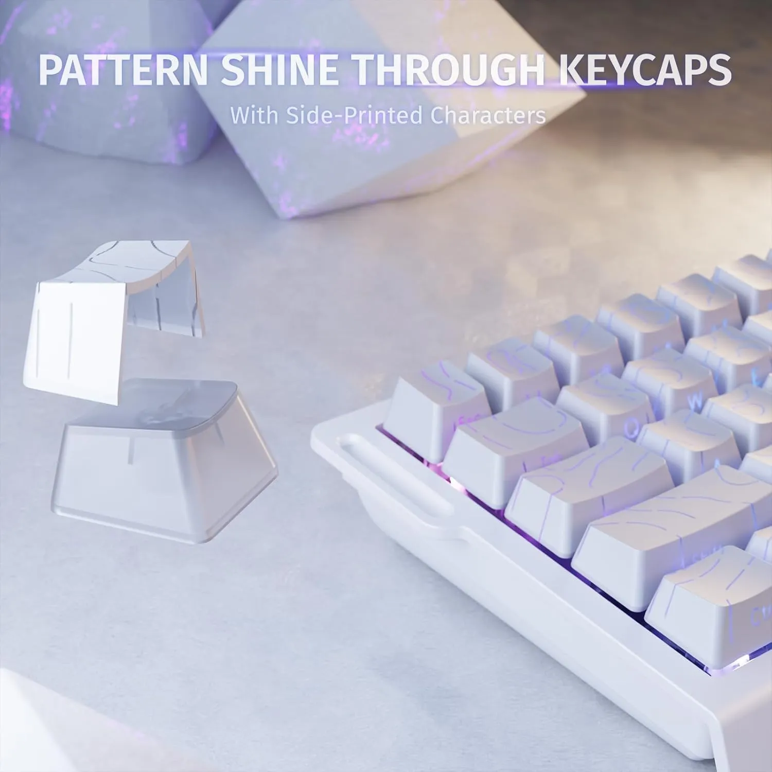 ATTACK SHARK X68 HE Rapid Trigger Mechanical Gaming Keyboard 60% Wired with Adjustable Actuation,Hall Effect Magnetic Switch,8KHz Polling Rate,RGB Backlit,Top Mount,Side Printed Keycap(White Contour)