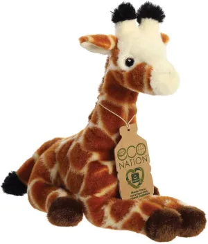 AURORA, 35004, Eco Nation, Giraffe, 8.5In, Soft Toy, Brown & White