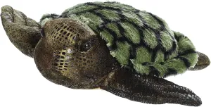 Aurora® Adorable Flopsie™ Sea Turtle Stuffed Animal - Playful Ease - Timeless Companions - Green 12 Inches