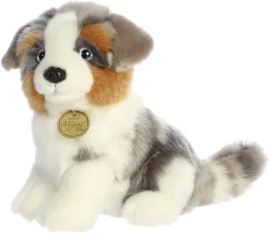 Aurora® Adorable Miyoni® Tots Australian Shepherd Pup Stuffed Animal - Lifelike Details Make a Cherished Companion - Perfect for Decorating Bedrooms or Classrooms - Multicolor 11 Inches