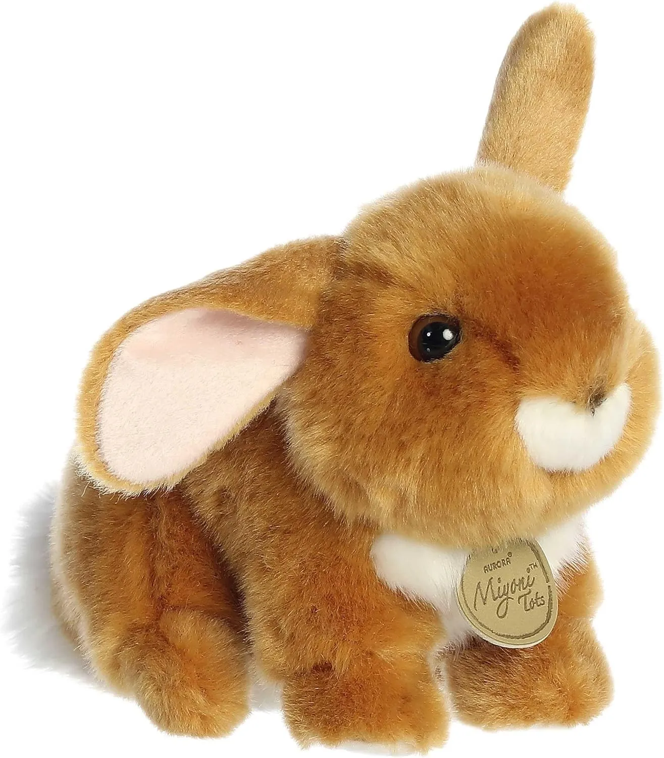 Aurora® Adorable Miyoni® Tots Playful Baby Bunny Stuffed Animal - Lifelike Detail - Cherished Companionship - Ginger 8 Inches