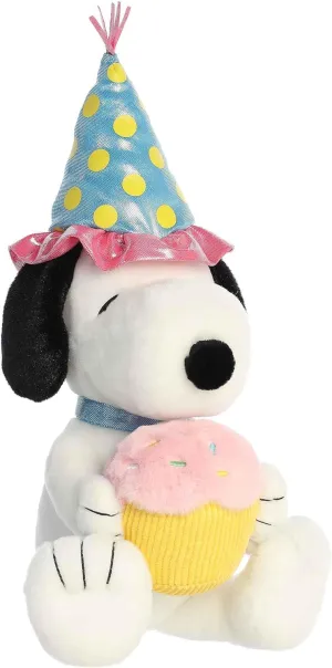 Aurora® Adorable Peanuts® Birthday Snoopy™ Stuffed Animal - Officially Licensed Toys for All Snoopy Fans - Nostalgic Gift for Adults and Birthday Celebrations - 12 Inches