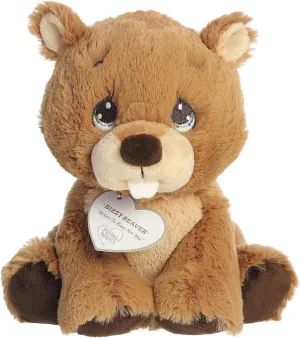 Aurora® Adorable Precious Moments™ Bizzy Beaver Stuffed Animal - Heartwarming Toy for Comforting Children - for Sentimental Gifts, Birthdays, and Adults - Brown 8.5 Inches