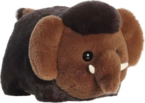 Aurora® Adorable Spudsters™ Mumford Wooly Mammoth™ Stuffed Animal - Round Shape Makes for Comforting Cuddles for Kids All Ages and Animal Loving Adults - Brown 10 Inches