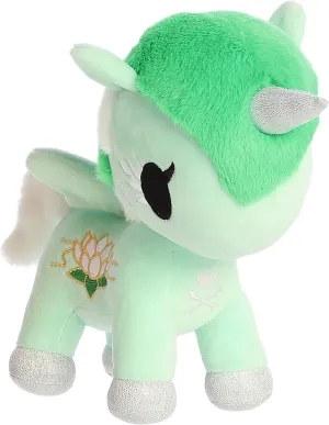 Aurora® Enchanting ©Tokidoki Flower Power Water Lily Unicorno Stuffed Animal - Bright & Colorful Design - Showpiece Plush - Green 7.5 Inches