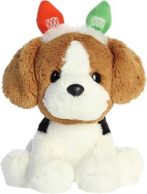 Aurora® Festive Holiday Brody Beagle™ Stuffed Animal - Seasonal Cheer - Heartwarming Gifts - Brown 8.5 Inches