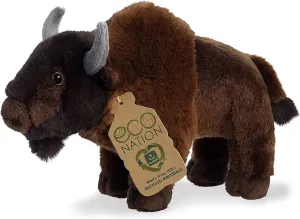 Aurora® Responsibly Made Eco Nation™ Bison Stuffed Animal - Ideal for Playtime Adventures - Perfect for Birthdays or Just Because - Brown 9 Inches