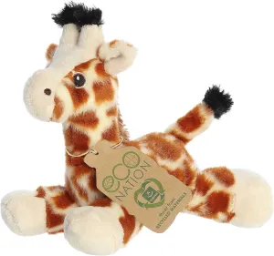 Aurora® Responsibly Made Eco Nation™ Eco Softies™ Giraffe Stuffed Animal - Ideal for Playtime Adventures - Perfect for Birthdays or Just Because - Orange 8 Inches