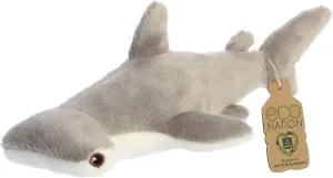 Aurora® Responsibly Made Eco Nation™ Eco Softies™ Hammerhead Shark Stuffed Animal - Ideal for Playtime Adventures - Perfect for Birthdays or Just Because - Gray 8 Inches