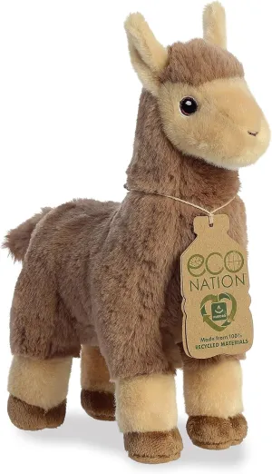 Aurora® Responsibly Made Eco Nation™ Tan Llama Stuffed Animal - Ideal for Playtime Adventures - Perfect for Birthdays or Just Because - Brown 11 Inches