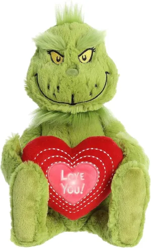 Aurora® Whimsical Dr. Seuss™ Love You Light-Up Grinch Stuffed Doll - Magical Storytelling - Literary Inspiration - Green 15 Inches