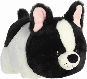 Aurora® Adorable Spudsters™ Fern French Bulldog™ Stuffed Animal - Round Shape Makes for Comforting Cuddles for Kids All Ages and Animal Loving Adults - Black 10 Inches