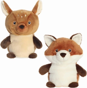 Aurora® Responsibly Made Eco Nation™ Reversible Eco Pairs: Fawn and Fox Stuffed Animal - Ideal for Playtime Adventures - Perfect for Birthdays or Just Because - 6.5 Inches