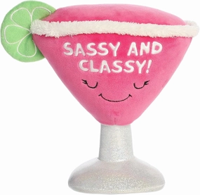 Aurora® Witty JUST Sayin'™ Sassy and Classy Cocktail™ Stuffed Animal - Expressive Characters - Quirky Gift Ideas - Pink 9 Inches