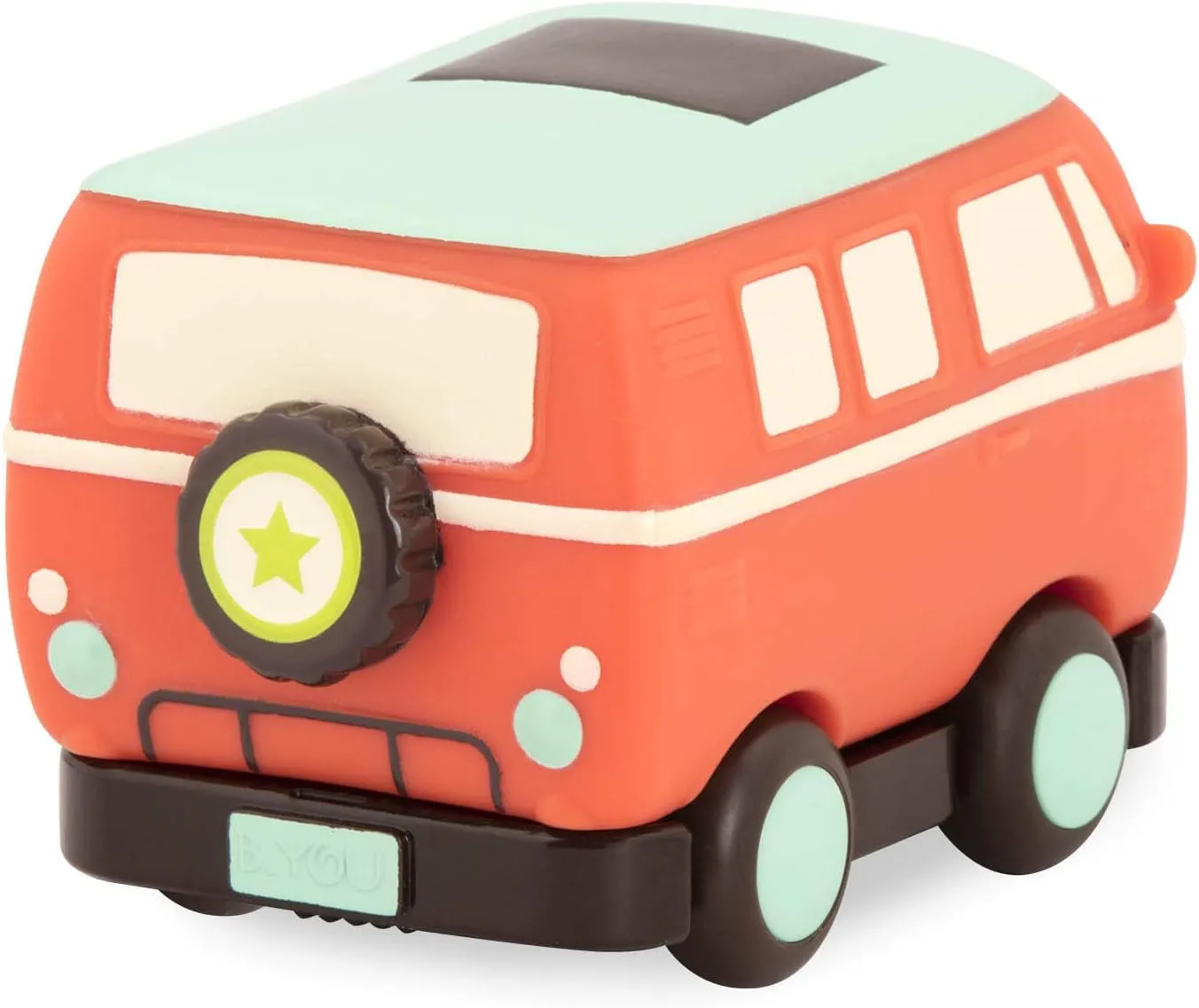 B. toys- Mini Pull-Back Vehicles Set- Set of 3 Vehicles- Truck, Camper Van, Police- 12 months  