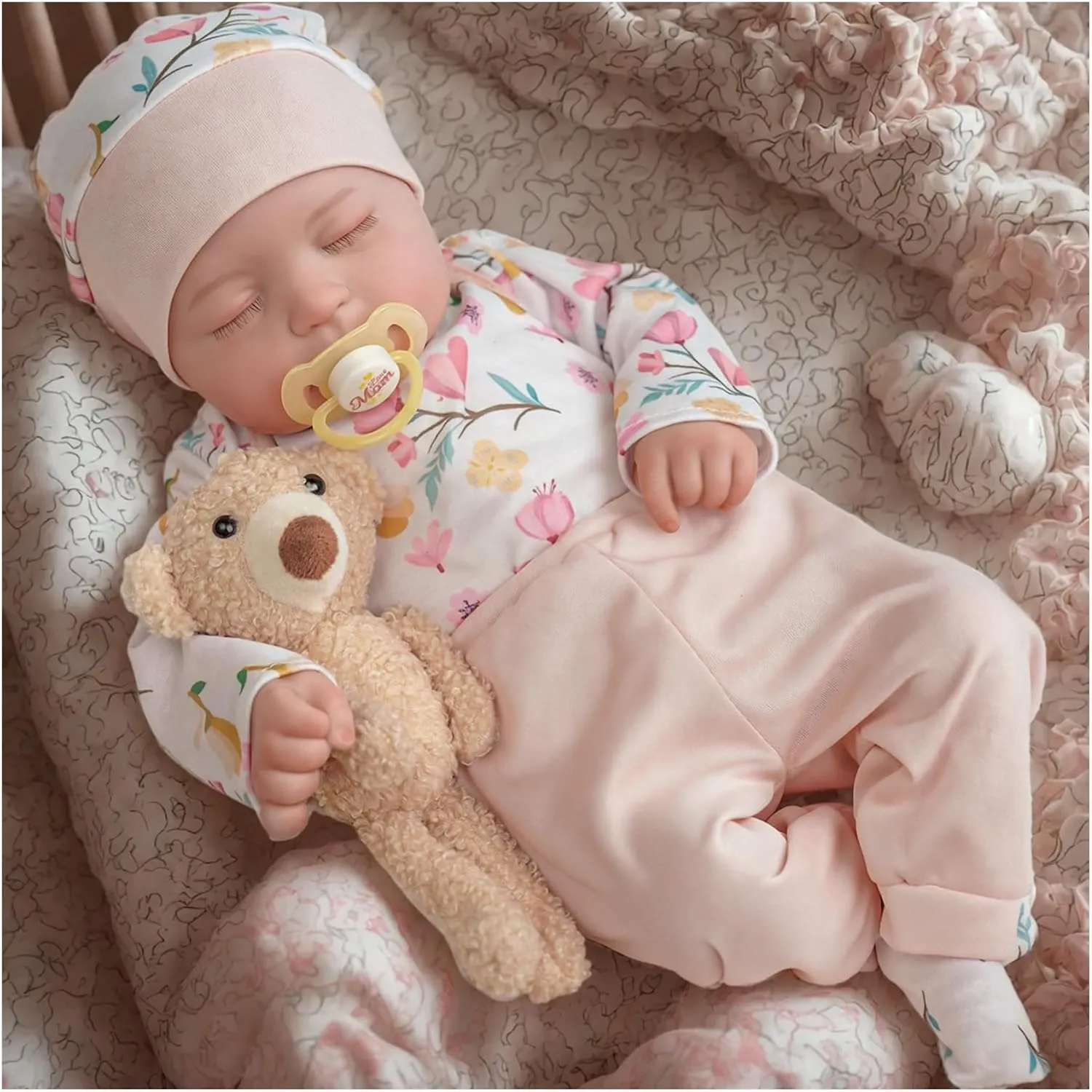 BABESIDE Lifelike Reborn Baby Dolls - 20-Inch Poseable Sleeping Realistic-Newborn Baby Doll Girl, Adorable Real Life Baby Dolls with Toy Accessories Gift Set for Kids Ages 3 and Up